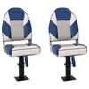 vidaXL Boat Seats 2 pcs with Pedestal Height Adjustable 360&deg; Rotatable