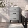 vidaXL Bedside Cabinet Grey Sonoma 40x40x66 cm Engineered Wood