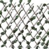 vidaXL Willow Trellis Fence 5 pcs with Artificial Leaves 180x90 cm