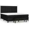 vidaXL Box Spring Bed with Mattress Black 160x200 cm Fabric
