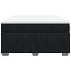 vidaXL Box Spring Bed with Mattress Black 140x200 cm Velvet