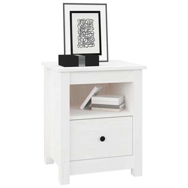 vidaXL Bedside Cabinets 2 pcs White 40x35x49 cm Solid Wood Pine