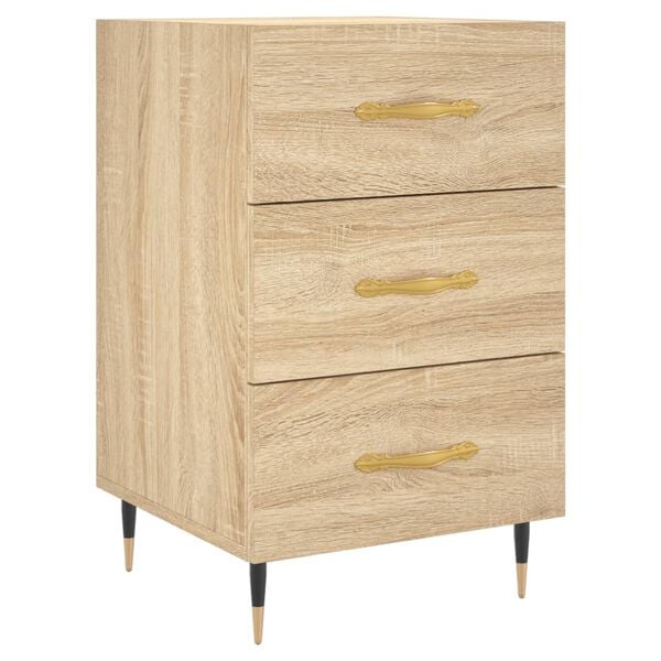 vidaXL Bedside Cabinet Sonoma Oak 40x40x66 cm Engineered Wood