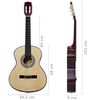 vidaXL 12 Piece Classical Guitar Beginner Set 4/4 39