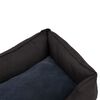 vidaXL Dog Bed Dark Grey 65x50x20 cm Linen Look Fleece