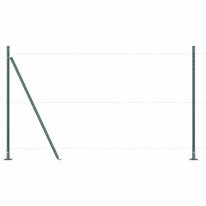 vidaXL Fence Post 7 pcs Green Steel