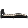 vidaXL Bed Frame "Dover" Black 180x200 cm Super King Fabric