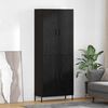 vidaXL Highboard Black Oak 69.5 x 34 x 180 cm Engineered Wood