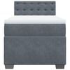 vidaXL Box Spring Bed with Mattress Dark Grey 80x200 cm Velvet