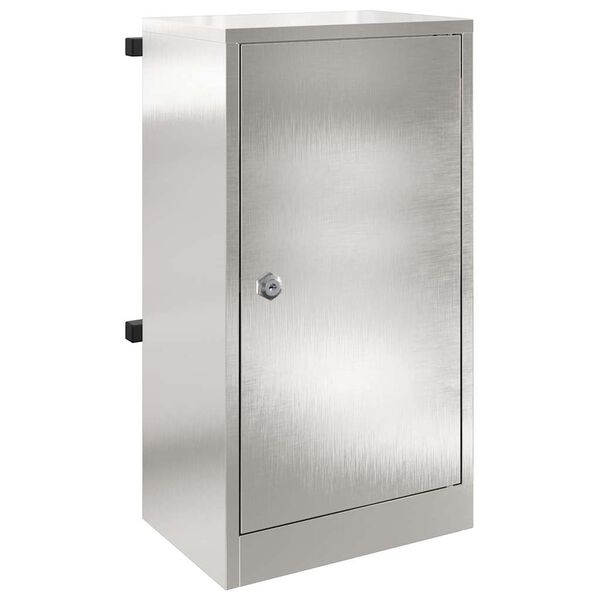 vidaXL Mailbox Black 30 x 23 x 55 cm Stainless steel