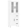 vidaXL Highboard White 69.5x34x180 cm Engineered Wood