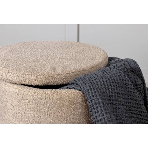 Venture Home Pouffe Dunken 51x51x43 cm Teddy Beige