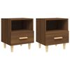 vidaXL Bedside Cabinets 2 pcs Brown Oak 40x35x47 cm