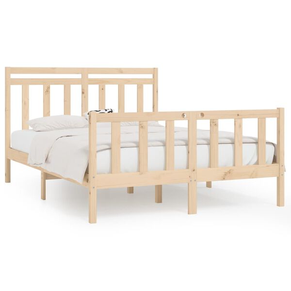 vidaXL Bed Frame without Mattress Solid Wood Pine 120x200 cm