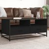 vidaXL Coffee Table Black 100x50x45 cm Engineered Wood and Metal
