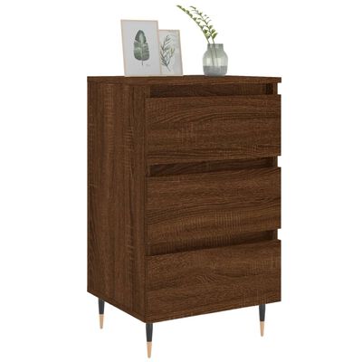 vidaXL Bedside Cabinet Brown Oak 40x35x69 cm Engineered Wood