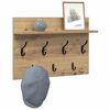 vidaXL Wall-Mounted Coat Rack with Shelf Artisan Oak 60 x 40 x 12 cm