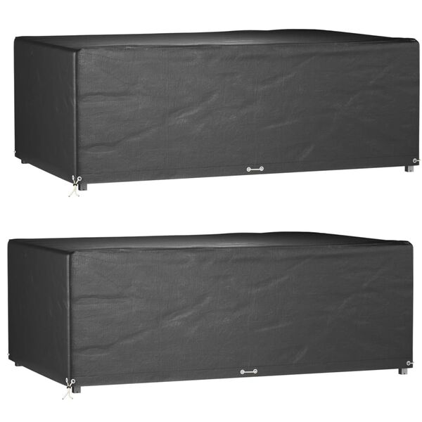 vidaXL Garden Furniture Covers 2 pcs 12 Eyelets 213x132x75 cm Rectangular