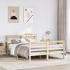 vidaXL Bed Frame without Mattress 150x200 cm King Size Solid Wood Pine