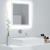 vidaXL LED Bathroom Mirror High Gloss White 40x8.5x37 cm Acrylic