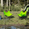 vidaXL Camping Chairs with Pocket Foldable 2 pcs Green