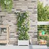 vidaXL Garden Planter White 40 x 40 x 126 cm Steel