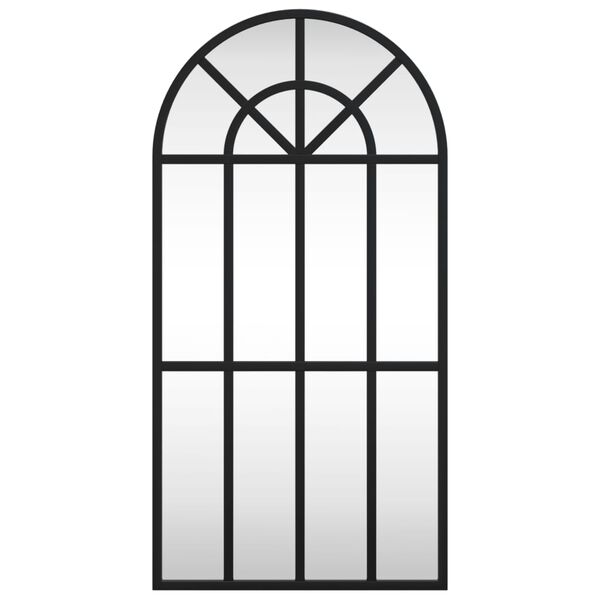 vidaXL Wall Mirror Black 30x60 cm Arch Iron