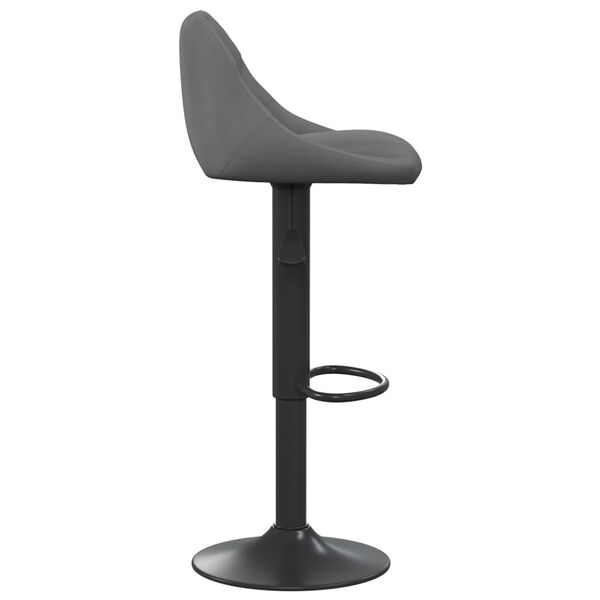 vidaXL Bar Stool Dark Grey Velvet