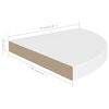 vidaXL Floating Corner Shelves 2 pcs White 35x35x3.8 cm MDF