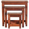 vidaXL Nesting Tables 3 pcs Solid Acacia Wood