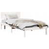 vidaXL Bed Frame with Headboard White 75 x 190 cm Solid Pine Wood