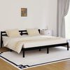 vidaXL Bed Frame without Mattress Solid Wood Pine 200x200cm Black