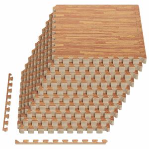 vidaXL Floor Mats 40 pcs Wood 14.4 m&sup2; EVA Foam