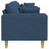 vidaXL Fabric Sofa with Cushion Blue 208 cm Fabric