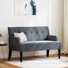 vidaXL Bench Dark Grey 112 x 65.5 x 75 cm Velvet
