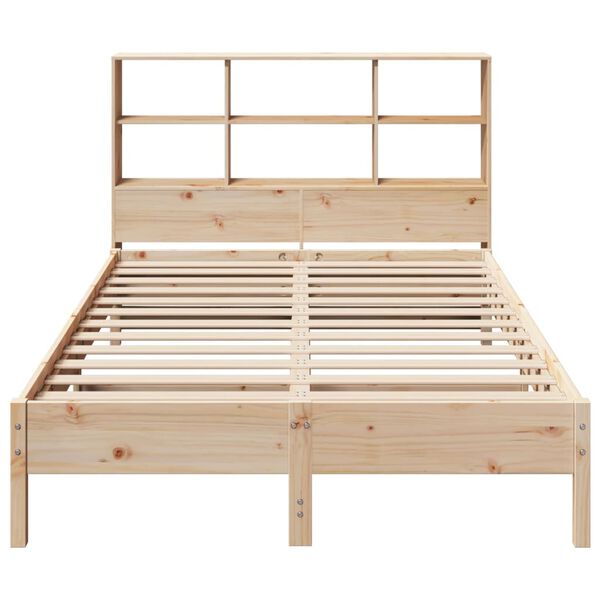 vidaXL Bookcase Bed without Mattress 150x200 cm King Size Solid Wood Pine