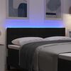 vidaXL LED Headboard with LED Strip Lights Manual Black 160 cm Fabric