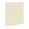 vidaXL Pleated Blind Cream 115x100 cm Fabric Width 114.4 cm Polyester