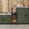 vidaXL Kitchen Storage with Shelf Olive Green 30 x 50 x 92 cm Steel