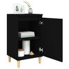 vidaXL Bedside Cabinet Black 40x35x70 cm Engineered Wood