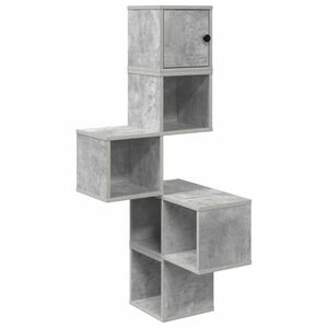vidaXL Wall Corner Shelf Concrete Grey 48 x 48 x 120 cm