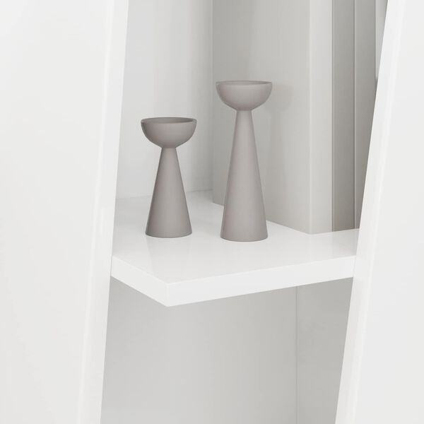 vidaXL Side Shelf High Gloss White 33 x 32 x 100.5 cm Engineered Wood