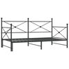 vidaXL Daybed with Trundle without Mattress Black 100x190 cm Steel
