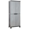 vidaXL Cabinet | Grey | Plastic | Compact | Storage Cabinet | Rectangular