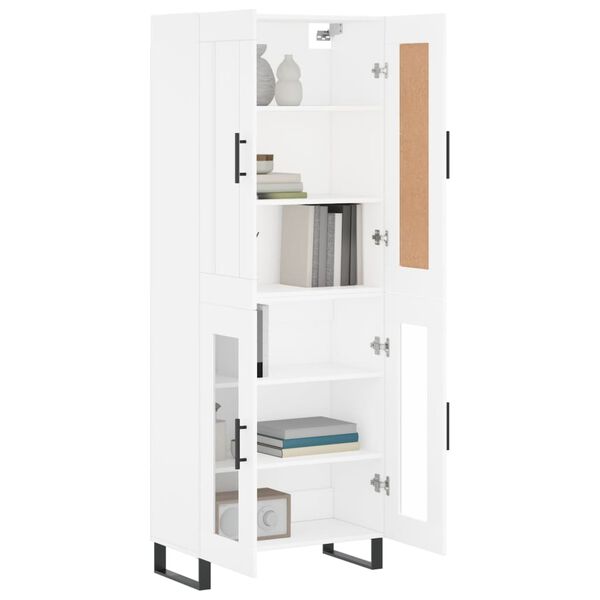 vidaXL Highboard White 69.5x34x180 cm Engineered Wood