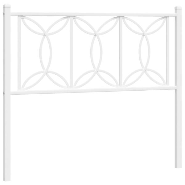 vidaXL Metal Replace Headboard White 107 cm