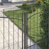 vidaXL Garden Gate with Lock Grey 175 x 400 cm Steel
