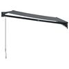 vidaXL Retractable Awning Anthracite 3x2.5 m Fabric and Aluminium