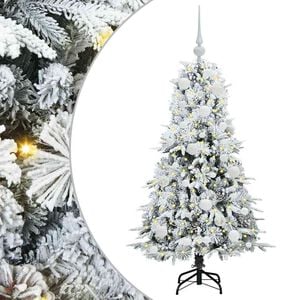vidaXL Artificial Hinged Christmas Tree White 120 cm PE and PVC