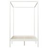 vidaXL Canopy Bed Frame without Mattress White Solid Wood 140x200 cm